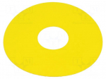 Description label | 45 | 75mm | plastic | Body: yellow
