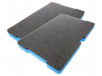 Foam insert | graphite-blue | 500x320x40mm | 2pcs.