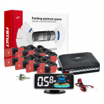 Auto- ja mootorrattatooted, elektroonika, navigatsioon, CB raadio // Parkimisandurite s&uuml;steemid | Keskluku s&uuml;steem | Autoalarmid // Czujniki parkowania cofania czarne wewnętrzne 16,5mm 8szt led 3d amio-03196