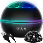 LED valgustus // Valgustid uutest tarnetest // Lampka nocna z projektorem- czarna LP16857