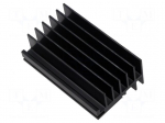 Heatsink: extruded | grilled | TO218,TO220,TOP3 | black | L: 75mm | clip