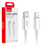 Tahvelarvutid ja tarvikud // USB kaablid // Kabel do ładowania usb-c - lightning iphone pd 20w 100cm fulllink amio-03898