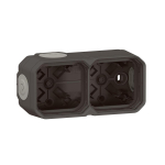 PLEXO 2 GANG BOX HORIZONTAL AND VERTICAL - ANTHRACITE