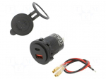 USB power supply | USB A socket,USB A QC 3.0,USB C socket | 30W