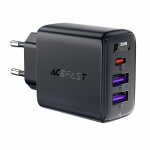 Adapter Acefast  Acefast A57 PD 35W GaN charger 2 x USB-A + USB-C with 3 ports - black