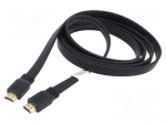 Cable | HDMI plug,both sides | PVC | 3D,4K,ARC,CEC 2.0,HDR | 1.8m