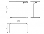 Desk/table with adjustable height Unique LAPTOP DESK white