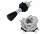 Joystick | Leads: connectors | Leads dim: 2.8x0.5mm | Cutout: &Oslash;22.3mm
