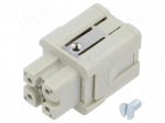 Connector: HDC | contact insert | female | 10A | 400V | Han&reg; A | PIN: 4