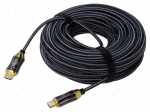 Cable | HDMI plug,both sides | PA | 30m | black | Core: Cu
