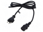 Cable | 3x0.75mm2 | IEC C13 female,SEV-1011 (J) plug | PVC | 1.8m