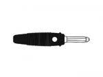 HQ MATING CONNECTOR 4mm WITH TRANSVERSE HOLE AND SCREW / BLACK (BULA 20K)