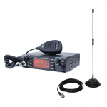 Package CB PNI ESCORT HP 9001 PRO ASQ radio station adjustable, AM-FM, 12V / 24V, 4W + CB PNI Extra 40 antenna with magnet, 30W, 26-30MHz, SWR 1.0, fiberglass
