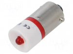 LED lamp | red | BA9S | 130VAC | No.of diodes: 1 | 04