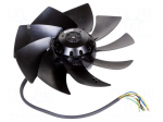 Fan: AC | axial | 230/400VAC | &Oslash;251x74mm | 1830m3/h | 69dBA | ball | IP44