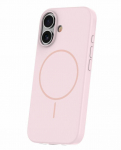 Back panel cover iLike Apple iPhone 16 Soft Touch Silicone case With Magnetic Light Pink