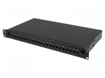 Fiber patch panel | black | Number of ports: 24 | 19" | rack 19" | RACK