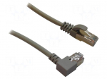 Patch cord | F/UTP | Cat: 6 | RJ45 plug,RJ45 left angled plug | Cu