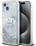 Back panel cover DKNY Apple iPhone 15 hardcase Liquid Glitter Big Logo Black