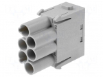 Connector: HDC | module | male | 16A | 830V | Han-Modular&reg; | PIN: 6 | Han E&reg;