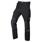 Mix&Match work trousers, 4-way stretch, black-green, size XL