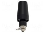 Laboratory connector: 4mm banana | socket | 36A | black | M6 | 43.3mm