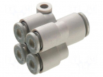 Push-in fitting | -1&divide;10bar | polypropylene | &Oslash;out: 6mm | &Oslash;in: 8mm
