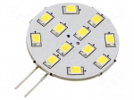 LED lamp | cool white | G4 | 12VDC | 12VAC | 190lm | 2W | 140&deg; | 6200K