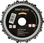 KRAFTDELE t&ouml;&ouml;riistatarvikud // Kettad elektrit&ouml;&ouml;riistadele // \nTarcza łańcuchowa do drewna 125x22,2mm KD1060\n