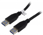 Cable | crossover,USB 3.0 | USB A plug,both sides | 3m | black | 5Gbps