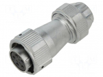Connector: circular | plug | female | PIN: 5 | IP67 | WY20 | 9&divide;10.5mm | 10A