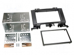Radio frame | Mercedes,VW | 2 DIN | black/rubber-touch