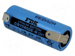 Battery: lithium | 3V | 4/5A,CR8L | soldering lugs | &Oslash;17x45mm | 2400mAh