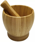 Tooted koju ja aeda // Kokkamis- ja lauan&otilde;ud | K&ouml;&ouml;gitarbed // Moździerz, bambus zestaw 2 elementy, śr.9,8x9cm kinghoff