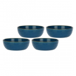 Set of 4 Concerto Blu Avio Salad Bowls - Navy Blue, 20 cm