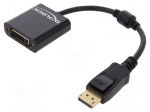 Adapter | DisplayPort plug,DVI-I (24+5) socket | 0.15m | black