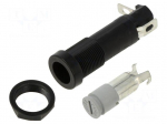 Fuse holder | 6.3x32mm | 10A | 250V | on panel | Cutout: &Oslash;11.7mm
