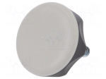 Knob | &Oslash;: 45mm | Ext.thread: M8 | 20mm | technopolymer (PA) | Cap: grey