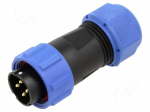 Connector: circular | plug | male | PIN: 4 | IP68 | SP17 | 6&divide;10mm | 15A | 500V