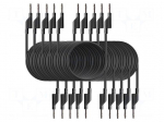Test leads | 50VAC,120VDC | 10A | banana plug 4mm,both sides | black