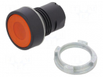 Switch: push-button | 22mm | Stabl.pos: 1 | orange | IP65 | flat | 46