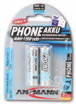 Ansmann DECT AA NiMH Rechargeable Batteries, 1.2V, 1,300mAh, 2-Pack