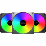 Montech GF120R V2 ARGB, case fan black/white, 3-pack, reverse, 120 mm