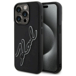 Karl Lagerfeld KLHCP15L3DRKSDLK Hardcase 3D Rubber Signature for iPhone 15 Pro 6.1" / black
