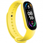 Fusion Accessories wave viedpulksteņa siksniņa priek&scaron; Xiaomi Mi Band 5/6 | silikons | dzeltena