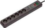 Brennenstuhl Secure-Tec Surge Protection 15.000 A Black 6 AC outlet(s) 3 m