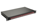 Equip 24-Port Fiber Optic Splice Box, LC Duplex, OM4, 1U, Equipped, Black