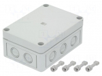 Enclosure: multipurpose | X: 94mm | Y: 130mm | Z: 57mm | PK | light grey
