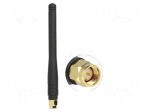 Antenna: communication | ISM,inner | black | SMA | male | 433MHz | 50&Omega;