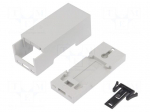 Enclosure: for DIN rail mounting | Y: 90mm | X: 36.1mm | Z: 32.2mm | ABS